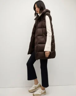 Veronica Beard Jackets & Outerwear*Bria Puffer Vest in Dark Chocolate DarkChocolate