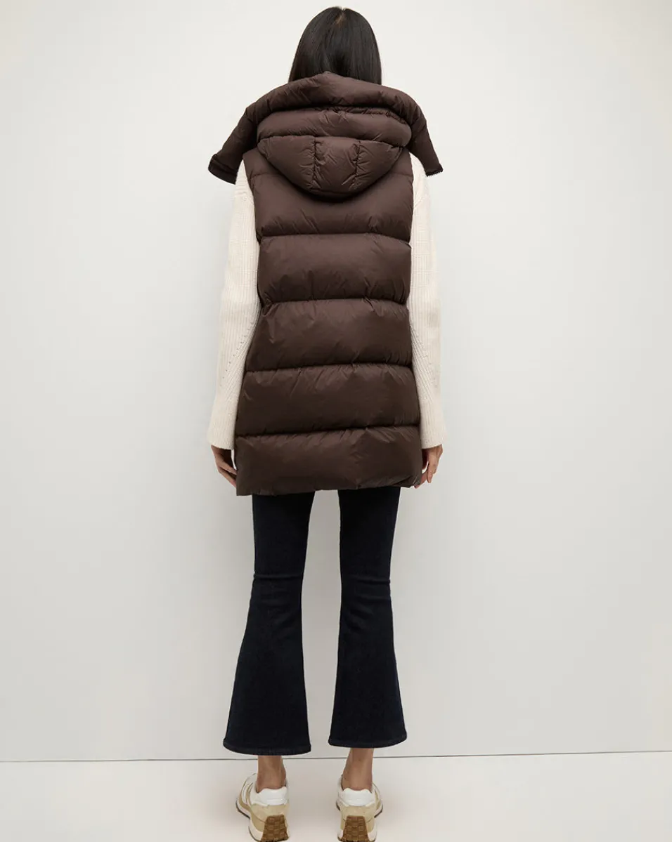 Veronica Beard Jackets & Outerwear*Bria Puffer Vest in Dark Chocolate DarkChocolate