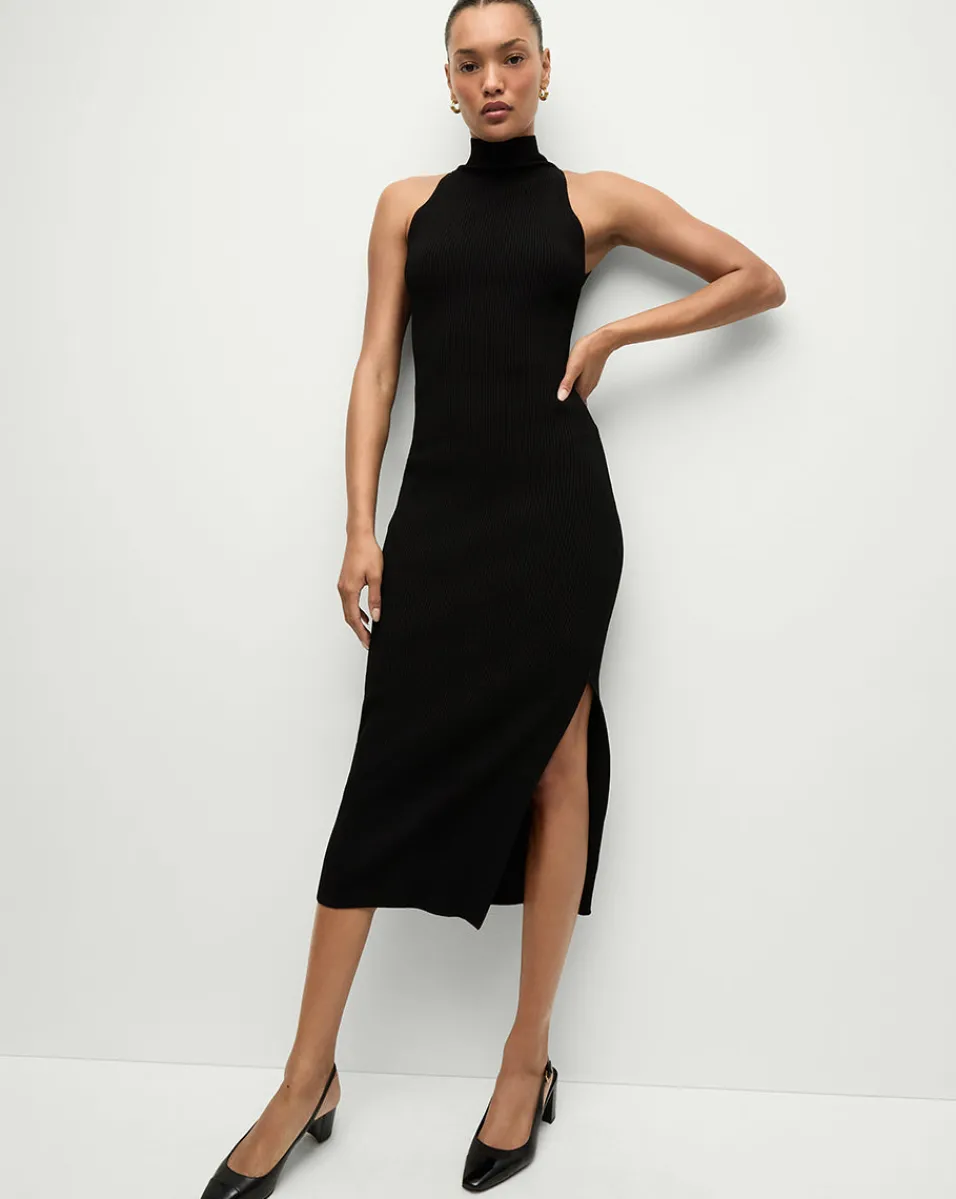 Veronica Beard Dresses|Party Dressing*Briggita Knitted Halter Dress in Black