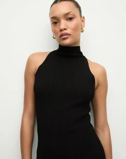 Veronica Beard Dresses|Party Dressing*Briggita Knitted Halter Dress in Black