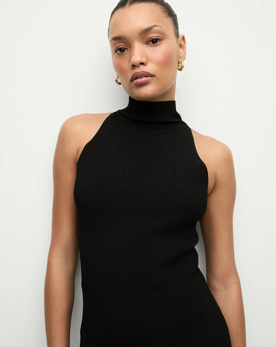 Veronica Beard Dresses|Party Dressing*Briggita Knitted Halter Dress in Black