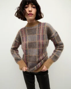 Veronica Beard Sweaters|Tops*Bristol Plaid Sweater in Russet RussetMulti