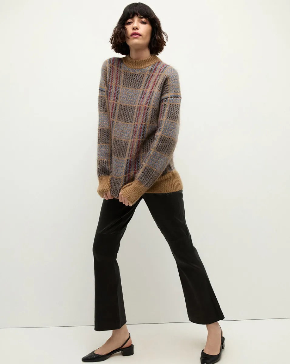 Veronica Beard Sweaters|Tops*Bristol Plaid Sweater in Russet RussetMulti