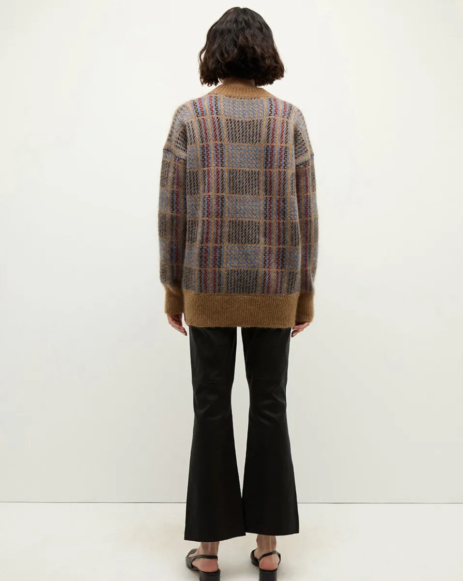 Veronica Beard Sweaters|Tops*Bristol Plaid Sweater in Russet RussetMulti