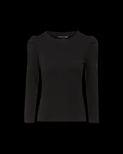 Veronica Beard Tops*Britney Puff-Sleeved Top Black