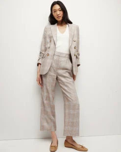 Veronica Beard Pants*Brixton Linen Pant in Khaki Multi KhakiMulti