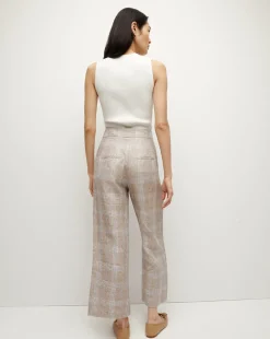 Veronica Beard Pants*Brixton Linen Pant in Khaki Multi KhakiMulti