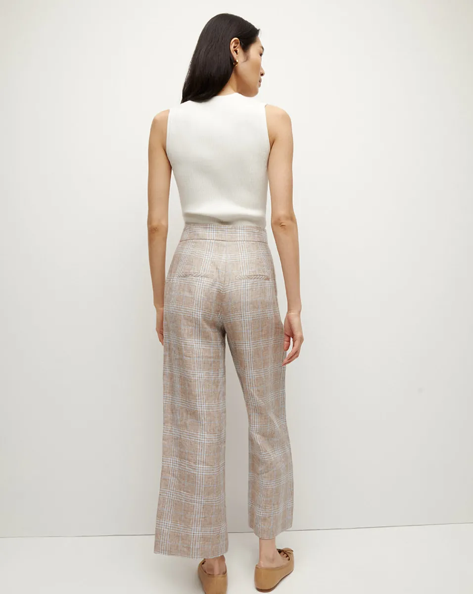 Veronica Beard Pants*Brixton Linen Pant in Khaki Multi KhakiMulti