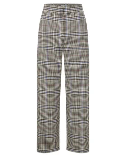 Veronica Beard Pants*Brixton Plaid Wide-Leg Cropped Pant Multi