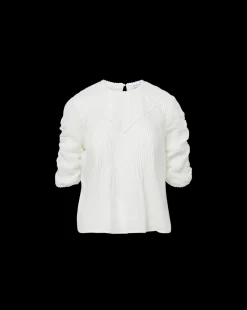 Veronica Beard Tops*Bryce Pleated Top in Off-White