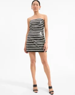Veronica Beard Dresses|Party Dressing*Cala Sequin Mini Dress in Black & White Black/Off-White