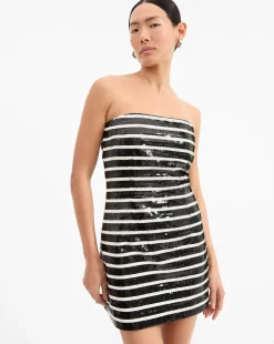 Veronica Beard Dresses|Party Dressing*Cala Sequin Mini Dress in Black & White Black/Off-White