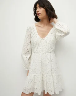 Veronica Beard Dresses*Calibra Eyelet Dress White
