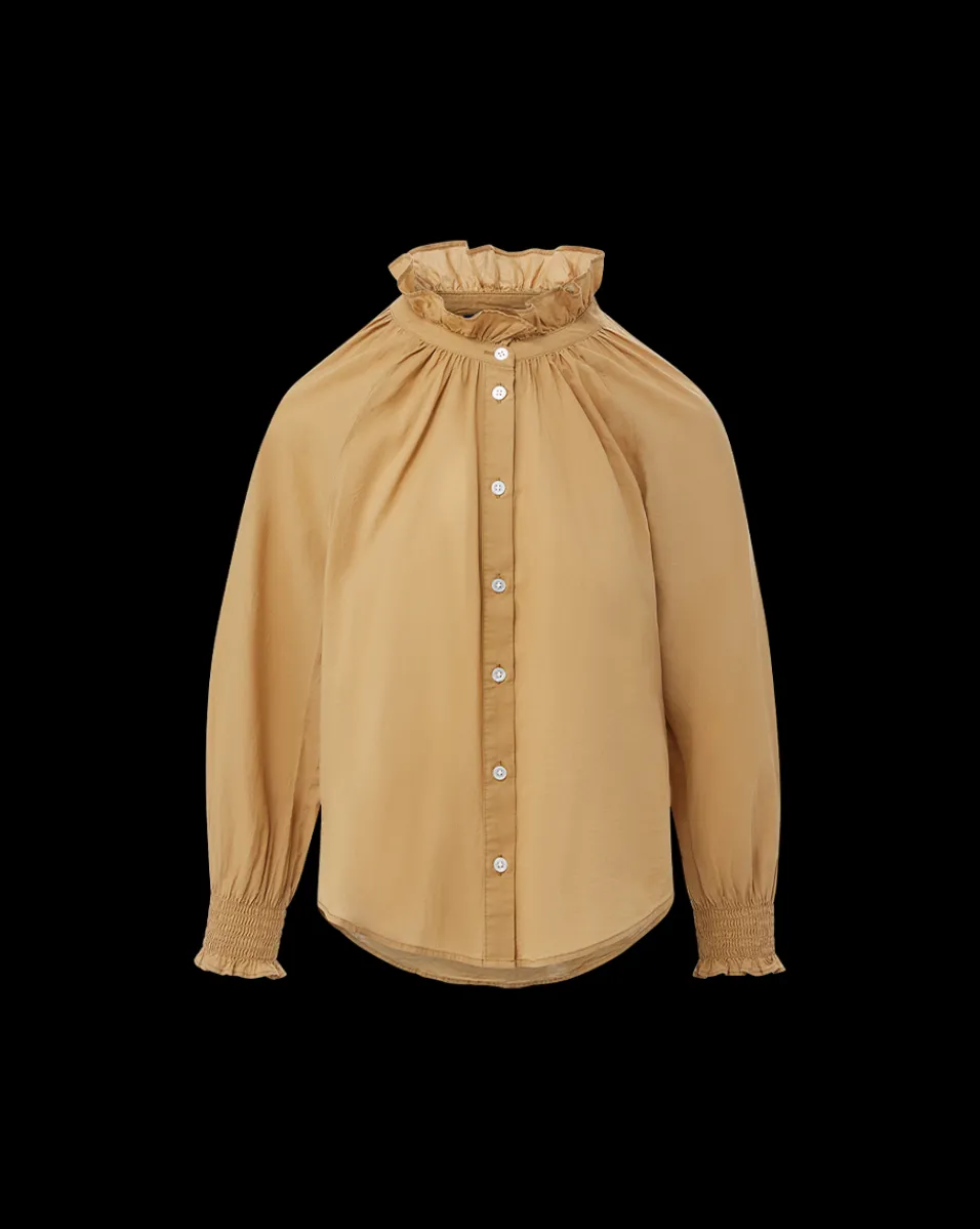 Veronica Beard Tops*Calisto Cotton Shirt in Khaki