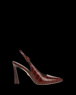 Veronica Beard Pumps|The Veronicas' Favorites*Callie Croc-Embossed Slingback Pump in Sepia