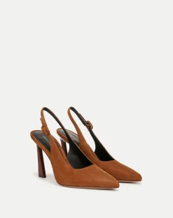 Veronica Beard Pumps*Callie Suede Slingback Pump in Caramel