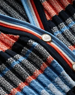 Veronica Beard Sweaters|Tops*Calliope Ribbed Cardigan in Blue Multi BlueMulti