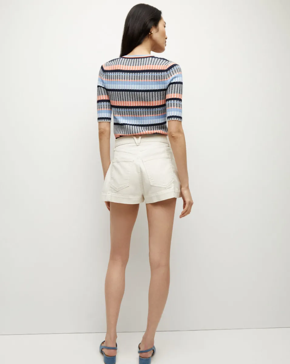 Veronica Beard Sweaters|Tops*Calliope Ribbed Cardigan in Blue Multi BlueMulti
