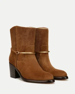 Veronica Beard Boots & Booties*Camden Suede Bootie in Caramel
