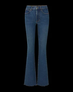 Veronica Beard Jeans|The Veronicas' Favorites*Cameron Bootcut Jean with Raw Hem in Dark Blue Denim Thriller