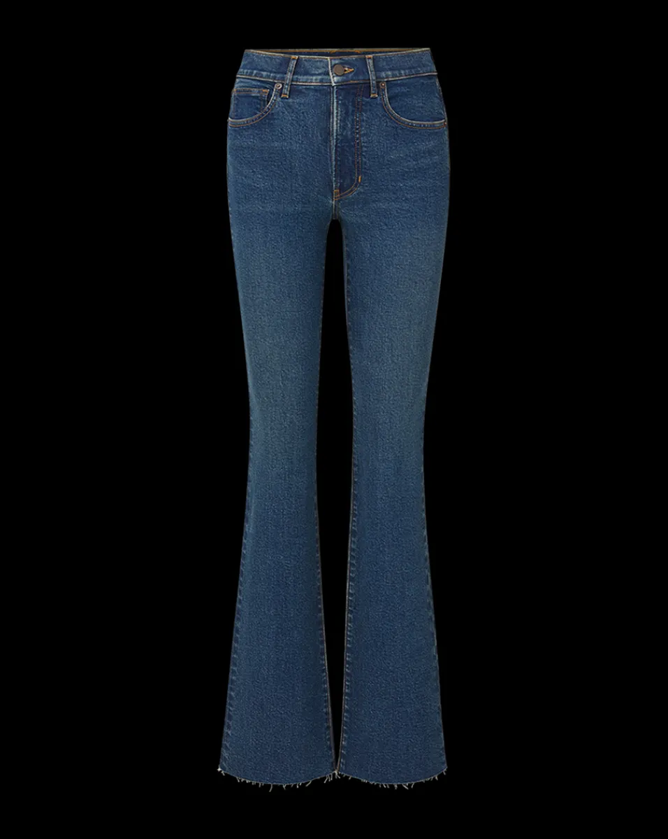 Veronica Beard Jeans|The Veronicas' Favorites*Cameron Bootcut Jean with Raw Hem in Dark Blue Denim Thriller