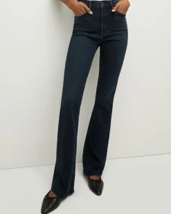 Veronica Beard Jeans*Cameron Raw Hem Bootcut Jean in Dark Ink DarkInk