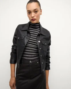 Veronica Beard Jackets & Outerwear|Matching Sets*Cara Jacket Coated in Black High Gloss BlackHighGloss