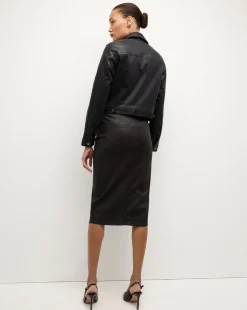 Veronica Beard Jackets & Outerwear|Matching Sets*Cara Jacket Coated in Black High Gloss BlackHighGloss