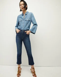 Veronica Beard Jeans*Carly Kick-Flare Jean BrightBlue