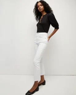 Veronica Beard Jeans|Vb Classics*Carly Raw Hem Kick-Flare Jean in White
