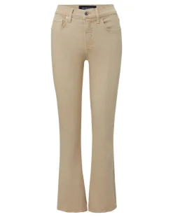 Veronica Beard Jeans*Carolina Khaki High-Rise Crop-Flare Jean StoneKhaki