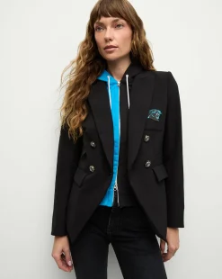 Veronica Beard Jackets & Outerwear|The Gift Guide*Carolina Panthers Dickey Jacket in Black/Silver CarolinaPanthers