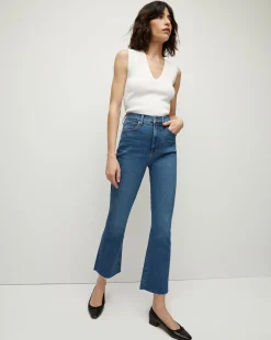 Veronica Beard Jeans*Carolina Skinny Kick-Flare Jean in Serendipity