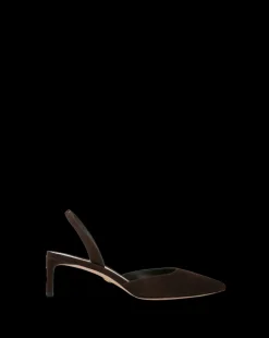 Veronica Beard Pumps|Party Dressing*Caroline Suede Slingback Pump in Dark Brown Espresso