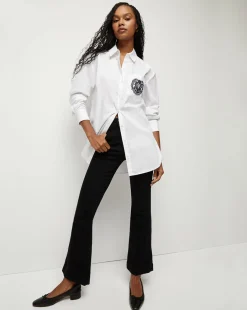 Veronica Beard Jeans|Vb Classics*Carson Black Washed Kick-Flare Jeans Onyx
