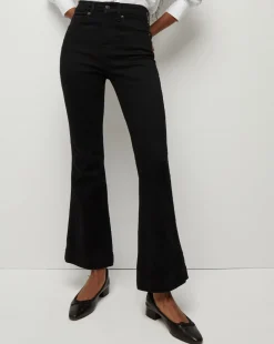 Veronica Beard Jeans|Vb Classics*Carson Black Washed Kick-Flare Jeans Onyx