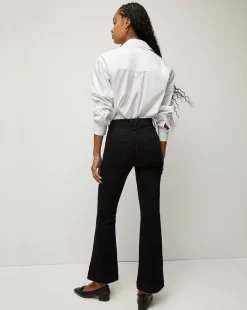 Veronica Beard Jeans|Vb Classics*Carson Black Washed Kick-Flare Jeans Onyx