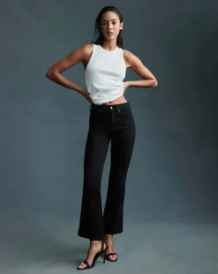 Veronica Beard Jeans|Vb Classics*Carson Black Washed Kick-Flare Jeans Onyx