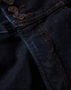 Veronica Beard Jeans*Carson Corset Waist Kick-Flare Jean in Indigo Rinse IndigoRinse
