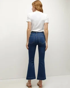 Veronica Beard Jeans|Vb Classics*Carson Kick-Flare High-Rise Jean BrightBlue