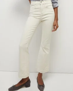 Veronica Beard Jeans|Extended Sizes*Carson Kick-Flare Jean | Extended Ecru