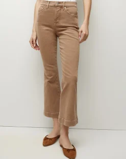 Veronica Beard Jeans*Carson Kick-Flare Jean in Tan Sierra TanSierra