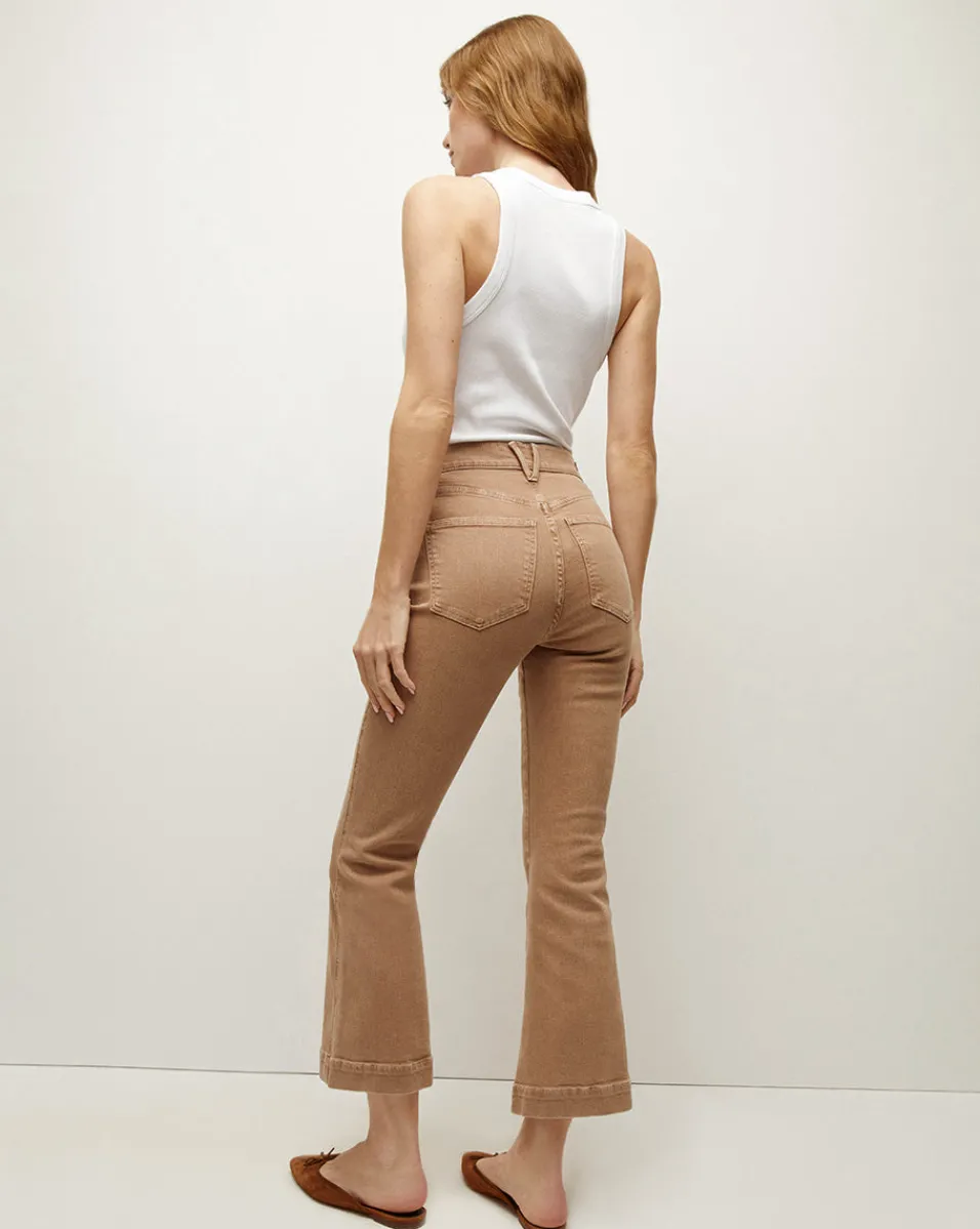 Veronica Beard Jeans*Carson Kick-Flare Jean in Tan Sierra TanSierra