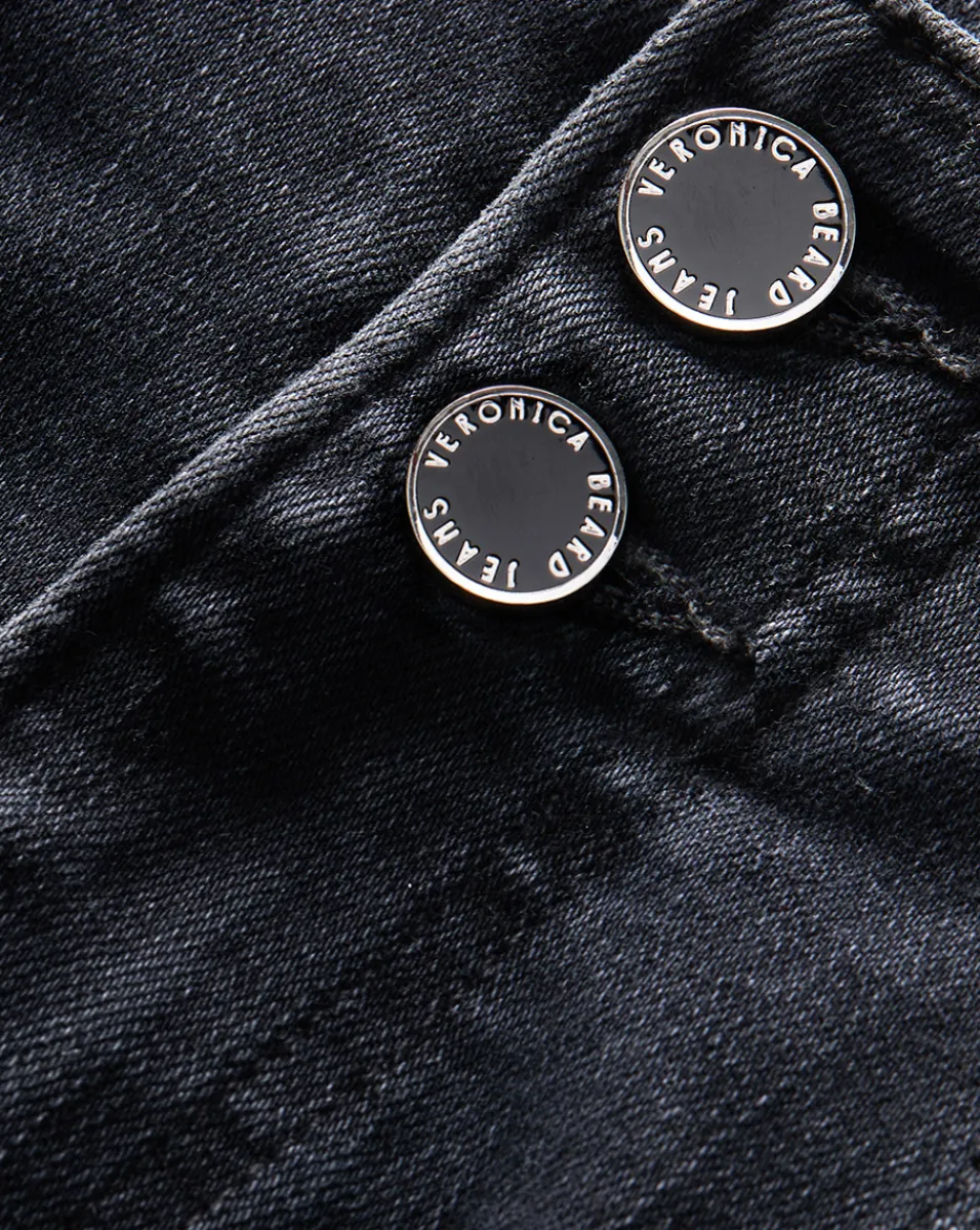 Veronica Beard Jeans*Carson Kick-Flare Jean in Washed Black Denim WashedOnyx