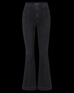 Veronica Beard Jeans*Carson Kick-Flare Jean in Washed Black Denim WashedOnyx