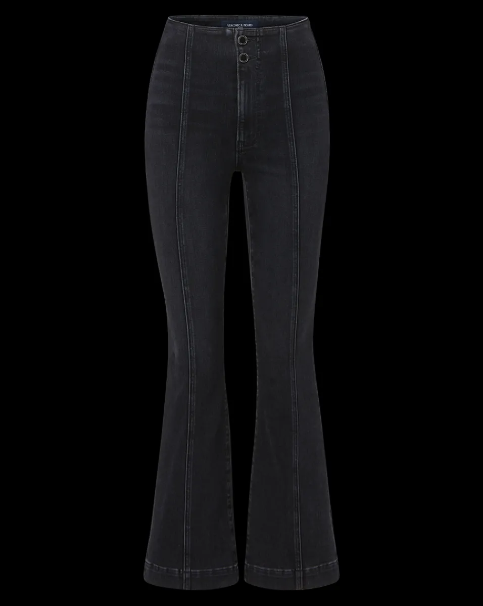 Veronica Beard Jeans*Carson Kick-Flare Jean in Washed Black Denim WashedOnyx