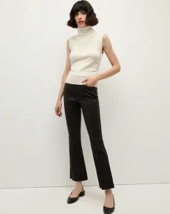 Veronica Beard Jeans|Pants*Carson Kick-Flare Leather Pant in Black
