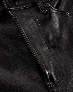 Veronica Beard Jeans|Pants*Carson Kick-Flare Leather Pant in Black