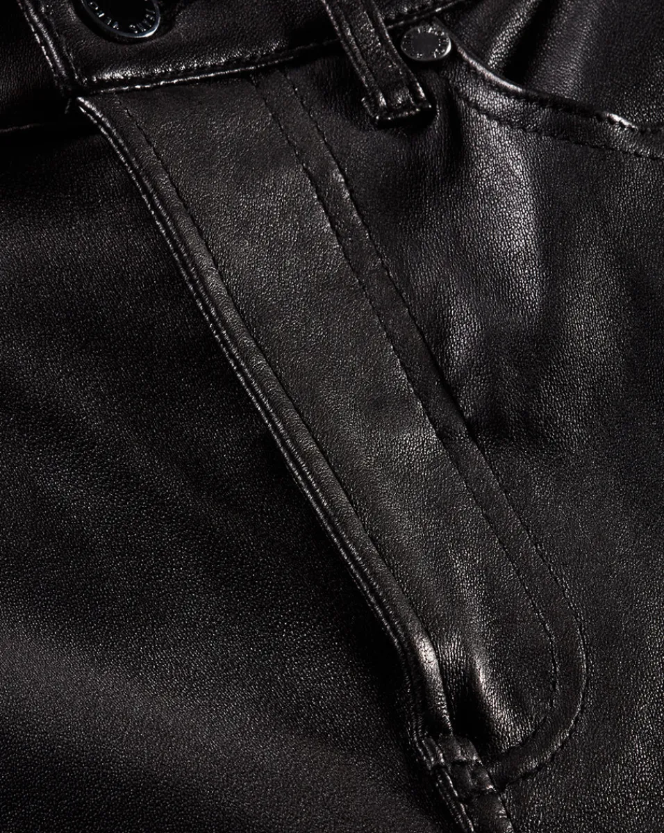 Veronica Beard Jeans|Pants*Carson Kick-Flare Leather Pant in Black