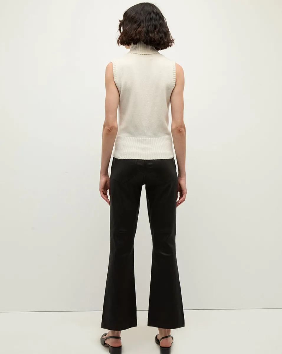 Veronica Beard Jeans|Pants*Carson Kick-Flare Leather Pant in Black